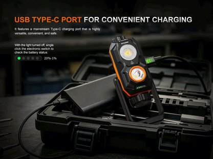Fenix WT26RM Multi Light Sources Compact Work Light [2,500 Lumens I 362 Meters Throw]