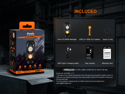 Fenix WT26RM Multi Light Sources Compact Work Light [2,500 Lumens I 362 Meters Throw]
