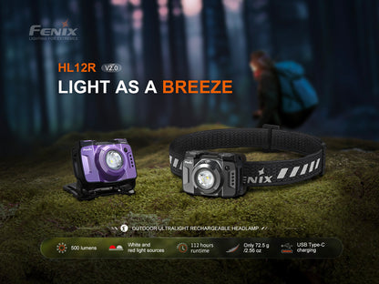 Fenix HL12R V2 Dual Light Sources USB-C Rechargeable Headlamp