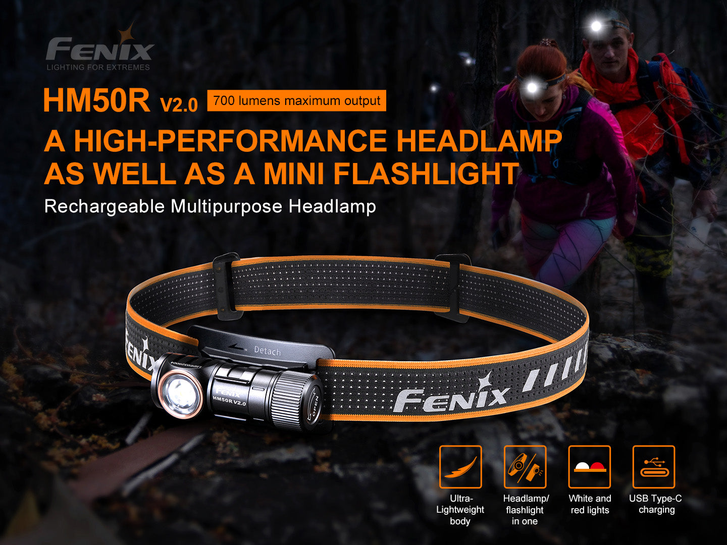 Fenix HM50R V2.0 Right Angle Flashlight Cum Headlamp