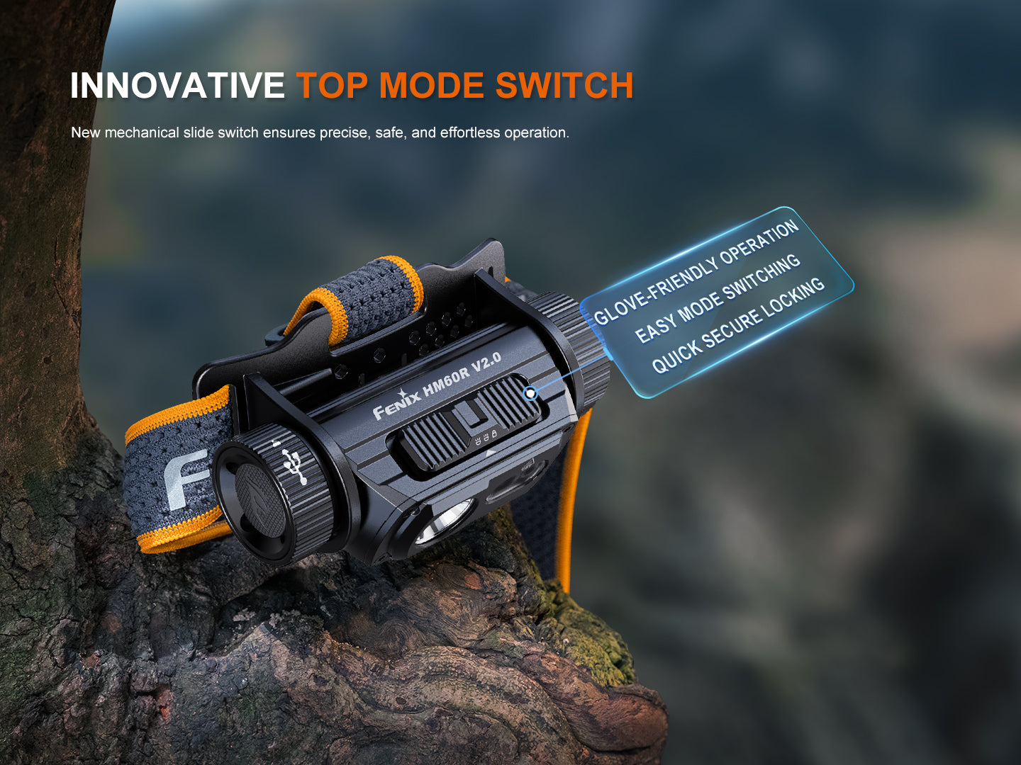 Fenix HM60R V2 Dual Light Sources with Spot & Flood Beam