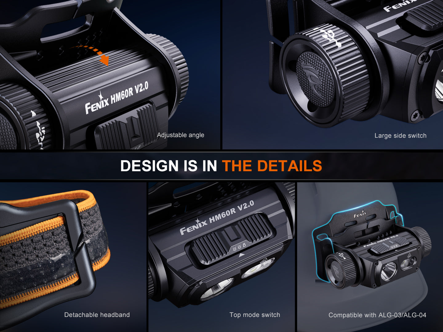 Fenix HM60R V2 Dual Light Sources with Spot & Flood Beam