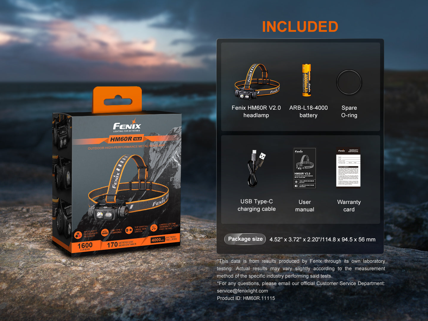 Fenix HM60R V2 Dual Light Sources with Spot & Flood Beam