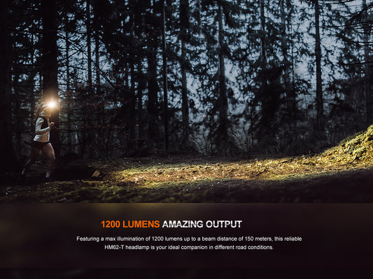 Fenix HM62-T Ultra Lightweight Magnesium Headlamp With Emergency Whistle