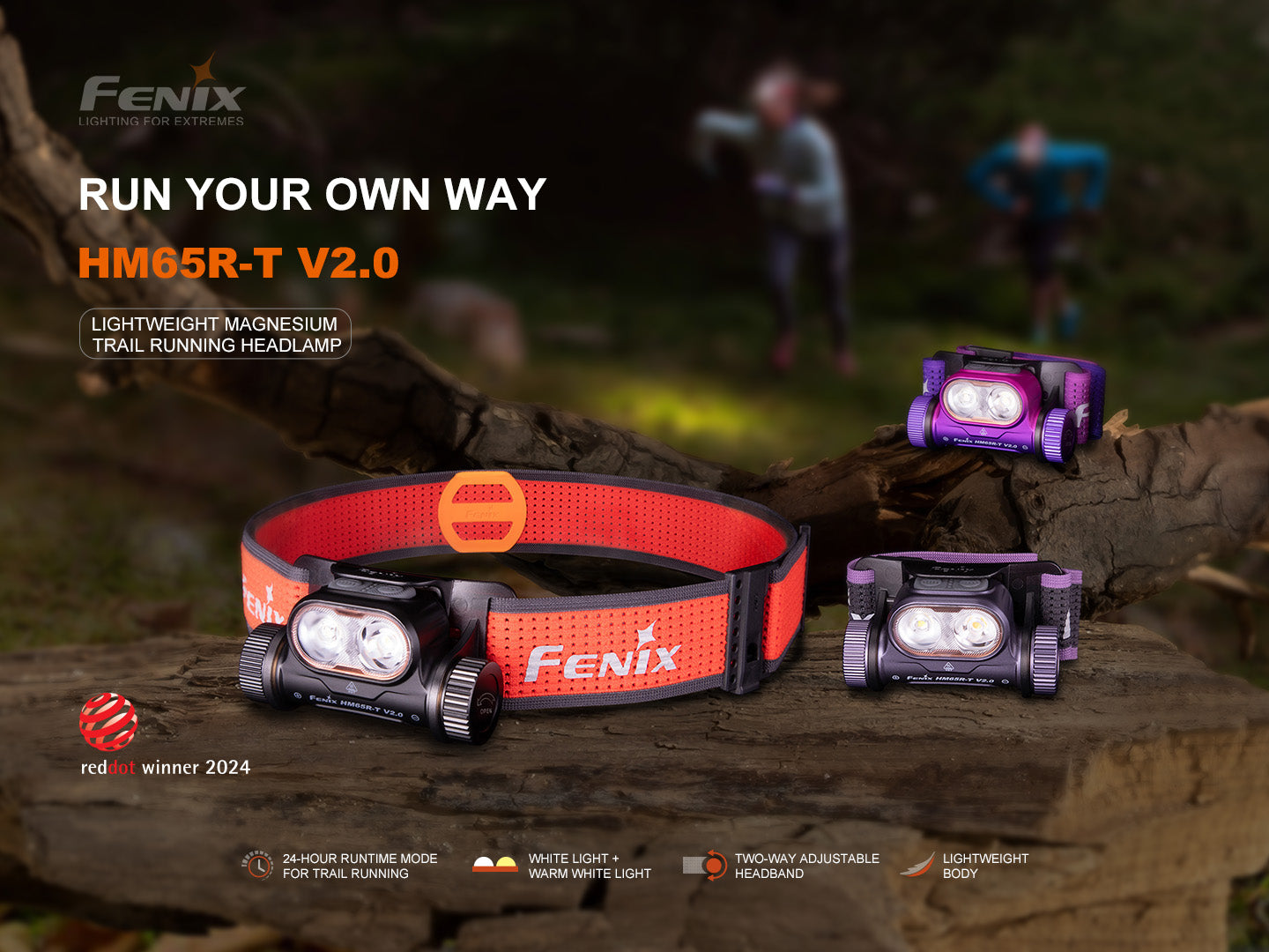 Fenix HM65R-T V2 Magnesium Headlamp With Emergency Whistle