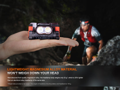 Fenix HM65R-T V2 Magnesium Headlamp With Emergency Whistle