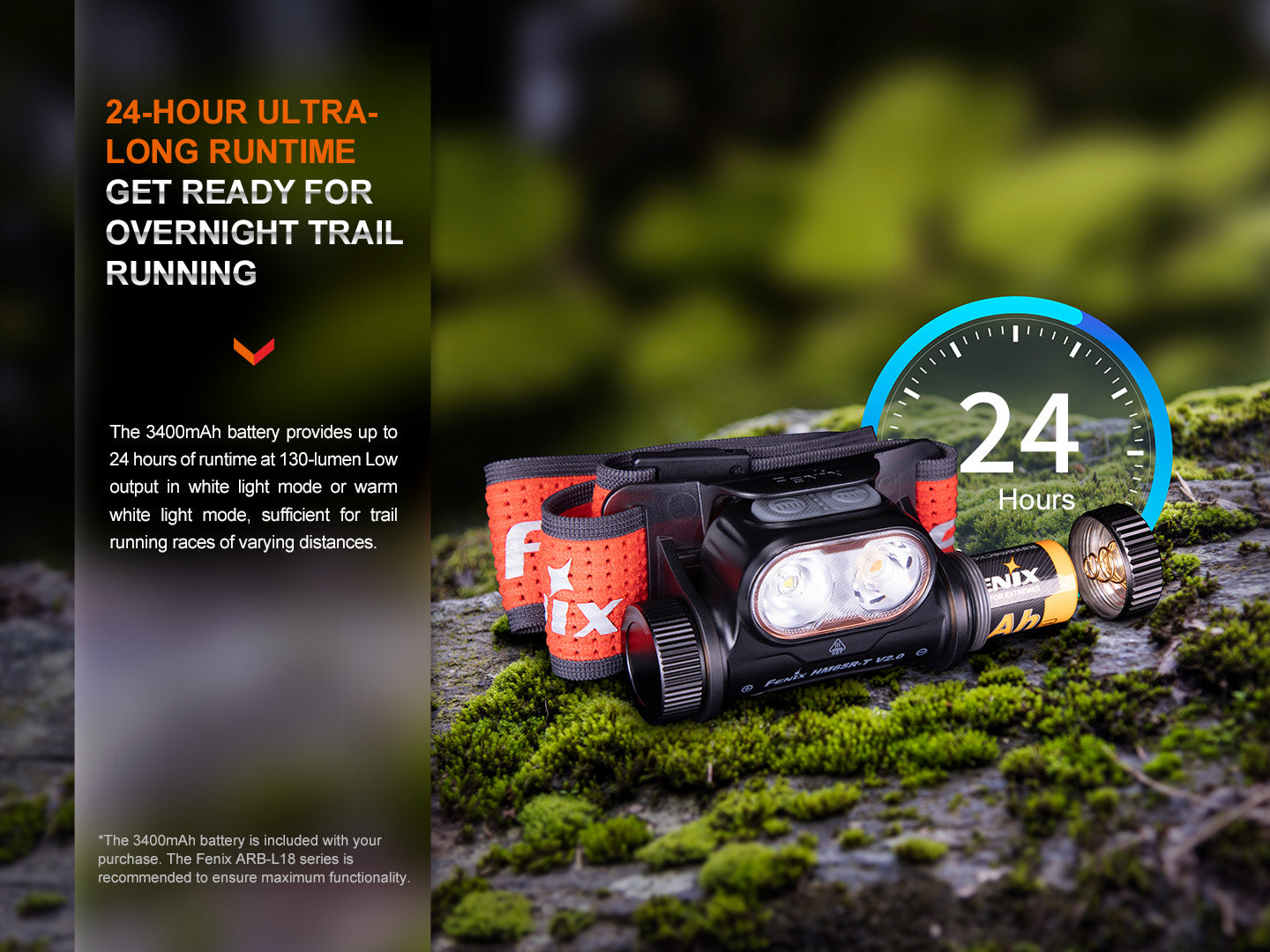 Fenix HM65R-T V2 Magnesium Headlamp With Emergency Whistle