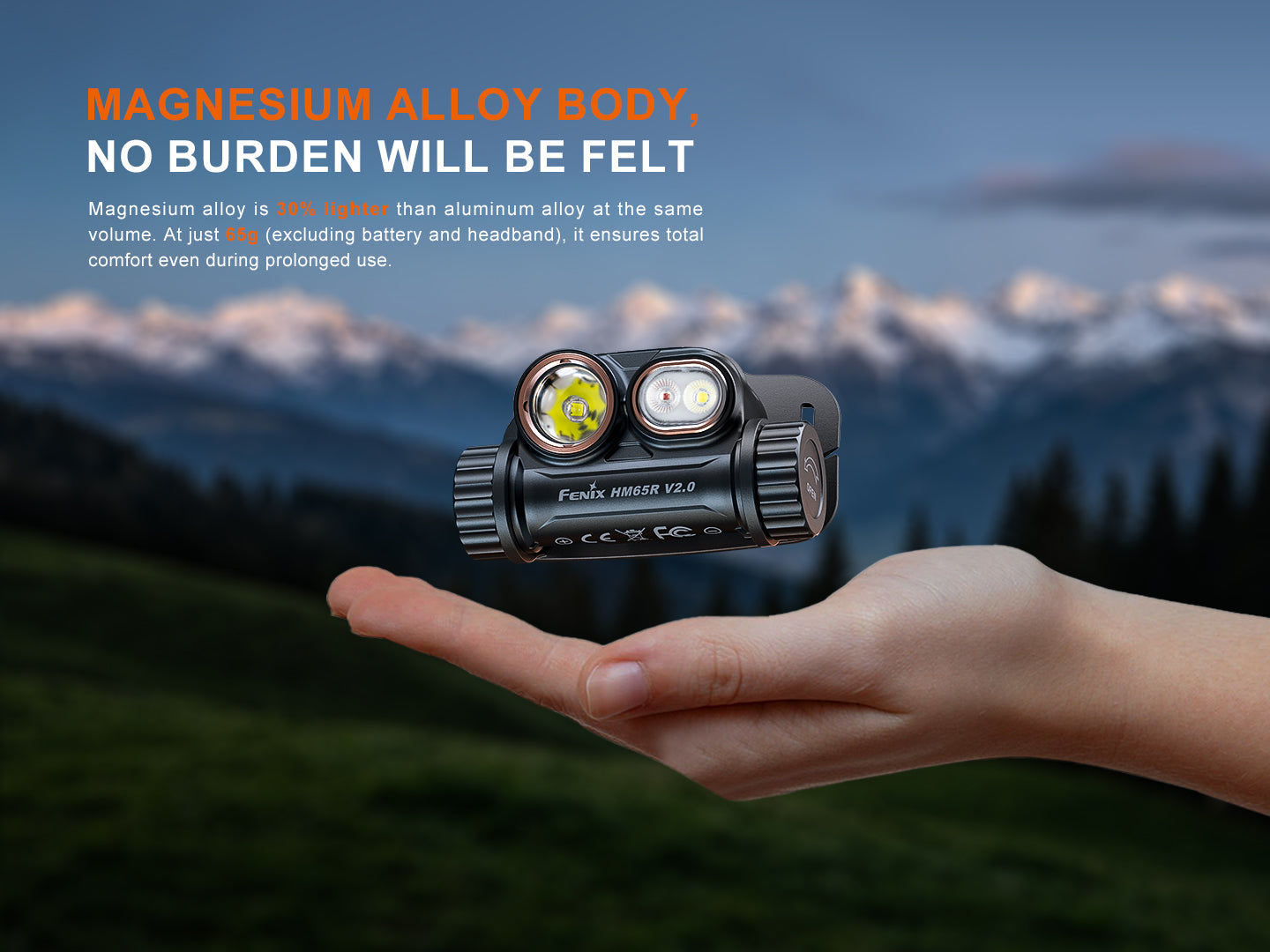 Fenix HM65R V2 Dual Light Sources Dual Beam Distance Headlamp