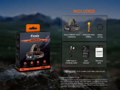 Fenix HM65R V2 Dual Light Sources Dual Beam Distance Headlamp