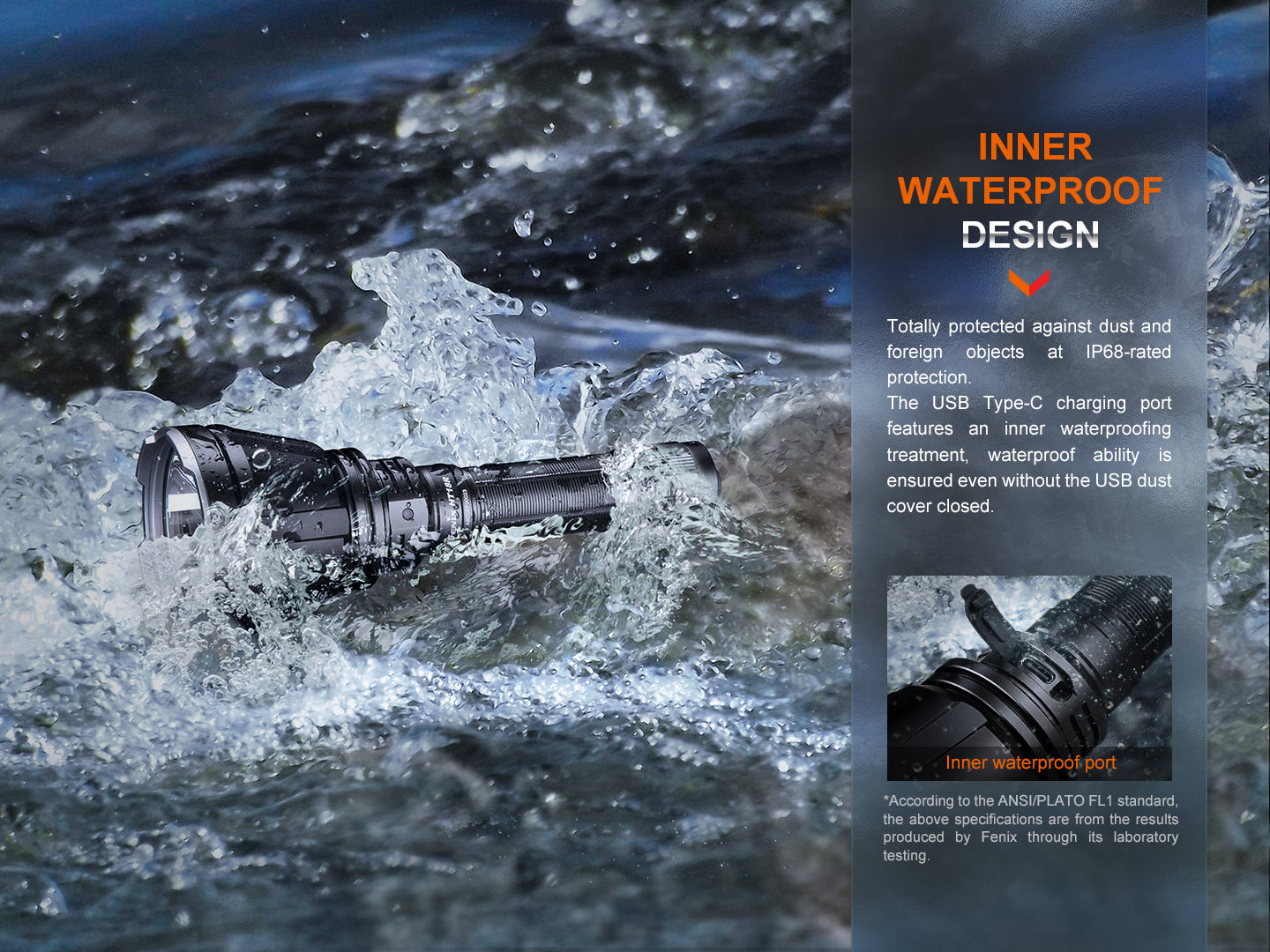 Fenix HT18R Long Range Flashlight 1,100 Meters Throw - 2,800 Lumens