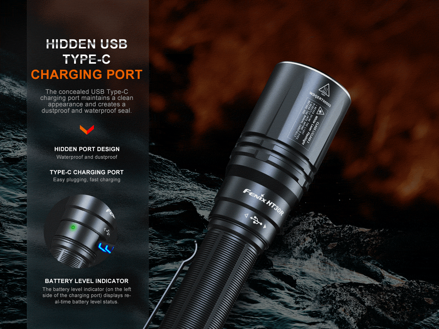Fenix HT30R White Laser Flashlight