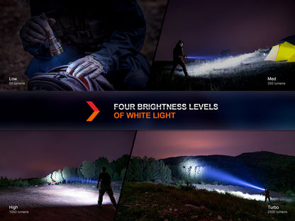 Fenix HT32 Compact Long Range Flashlight 640 Meters Throw - 2,500 Lumens