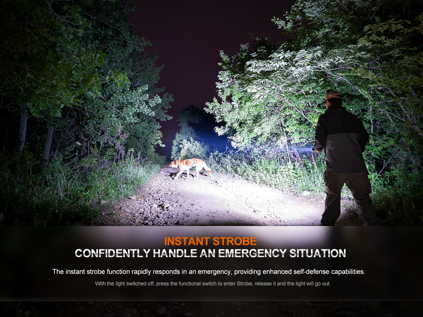 Fenix HT32 Compact Long Range Flashlight 640 Meters Throw - 2,500 Lumens