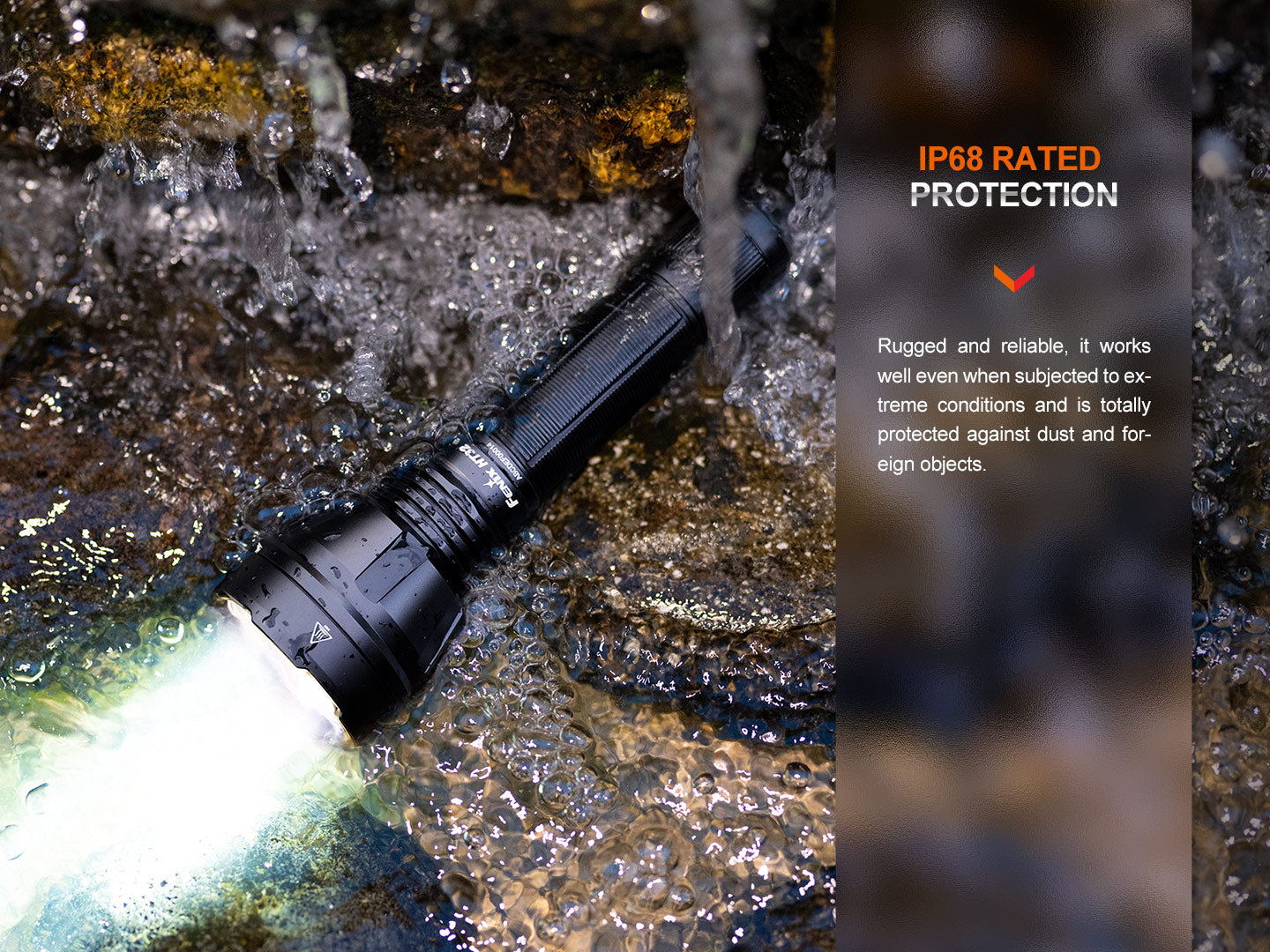 Fenix HT32 Compact Long Range Flashlight 640 Meters Throw - 2,500 Lumens