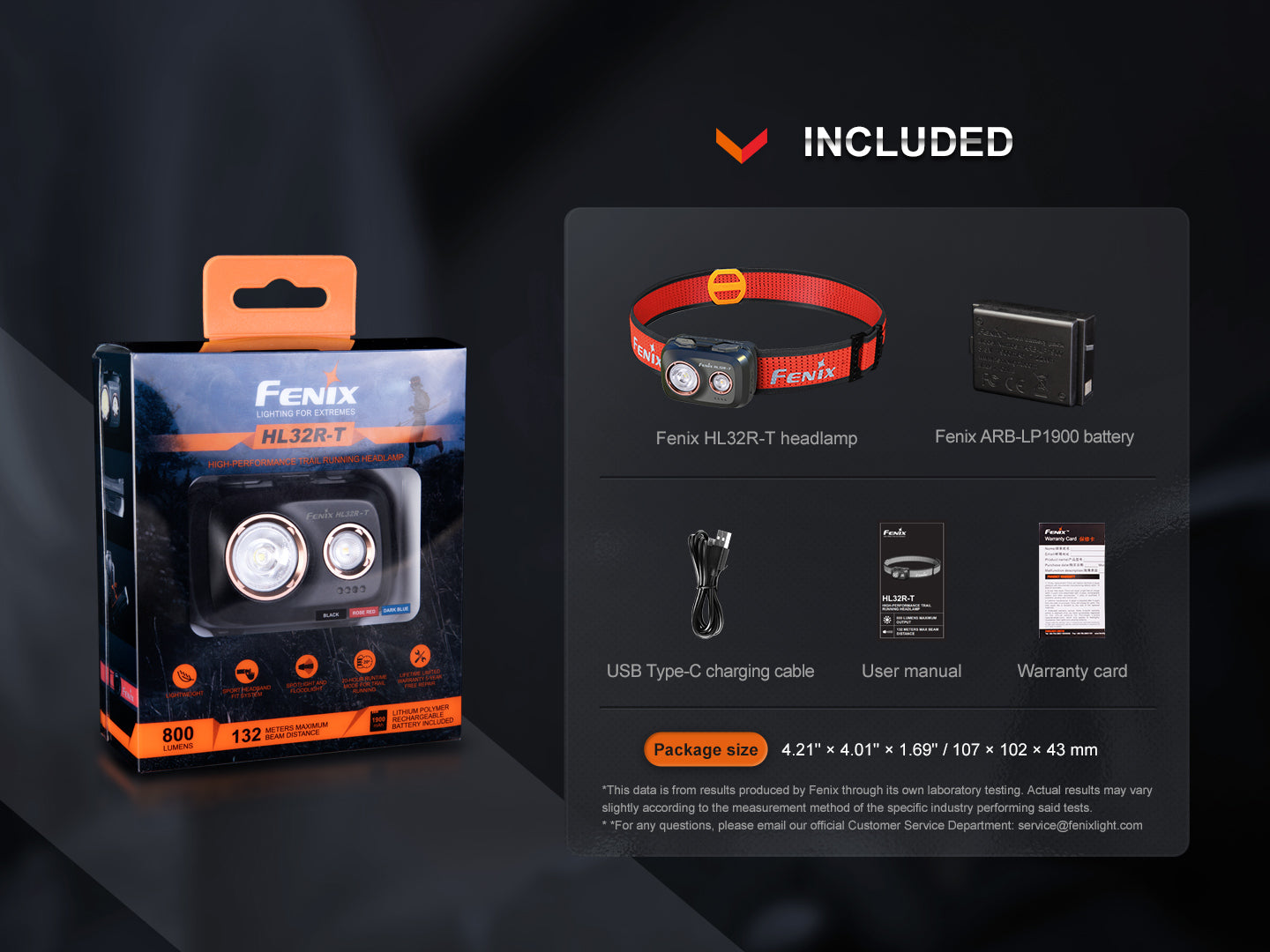 Fenix HL32R-T Lightweight Trail Running Headlamp