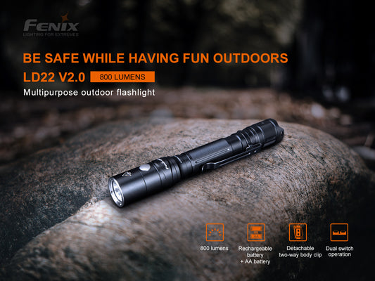 Fenix LD22 V2.0 Compact Rechargeable LED Flashlight