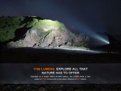 Fenix LD30R High Performance Lightweight USB-C Rechargeable Flashlight