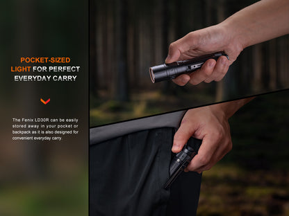 Fenix LD30R High Performance Lightweight USB-C Rechargeable Flashlight