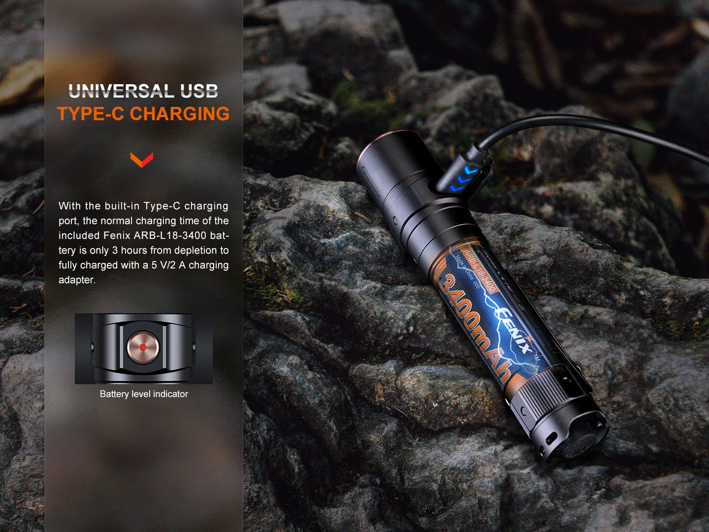 Fenix LD30R High Performance Lightweight USB-C Rechargeable Flashlight