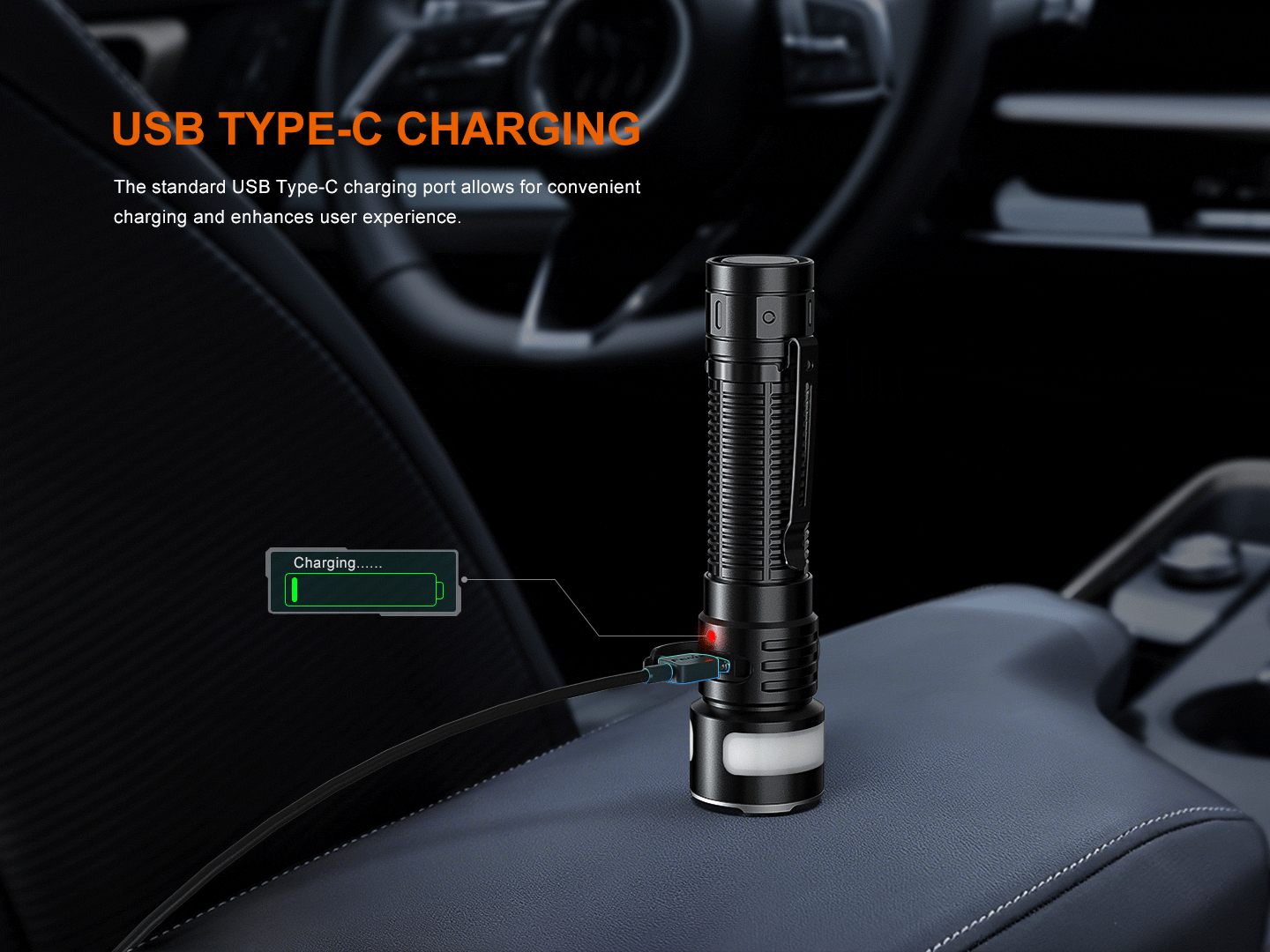 Fenix LD35R High Performance Multimode Tactical Flashlight With Tri-Color Secondary Side Lights