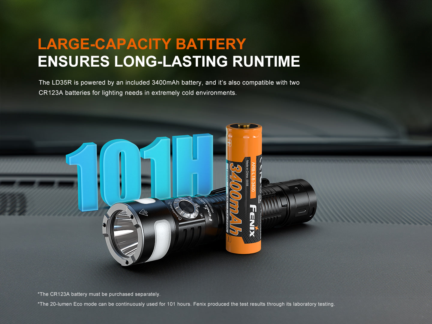 Fenix LD35R High Performance Multimode Tactical Flashlight With Tri-Color Secondary Side Lights