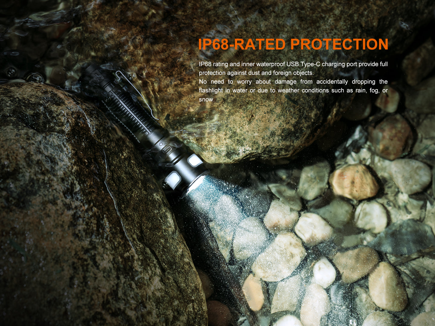 Fenix LD35R High Performance Multimode Tactical Flashlight With Tri-Color Secondary Side Lights