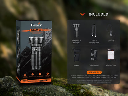 Fenix LR40R V2 High Power Flashlight 900 Meters Throw - 15,000 Lumens