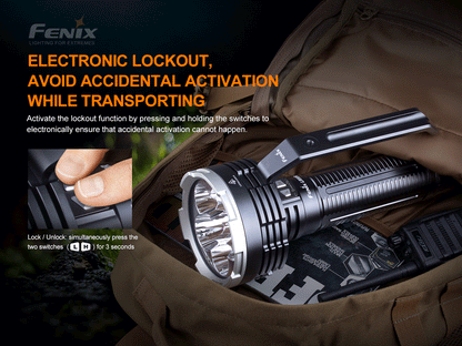 Fenix LR80R Rechargeable Searchlight Flashlight - 18,000 Lumens