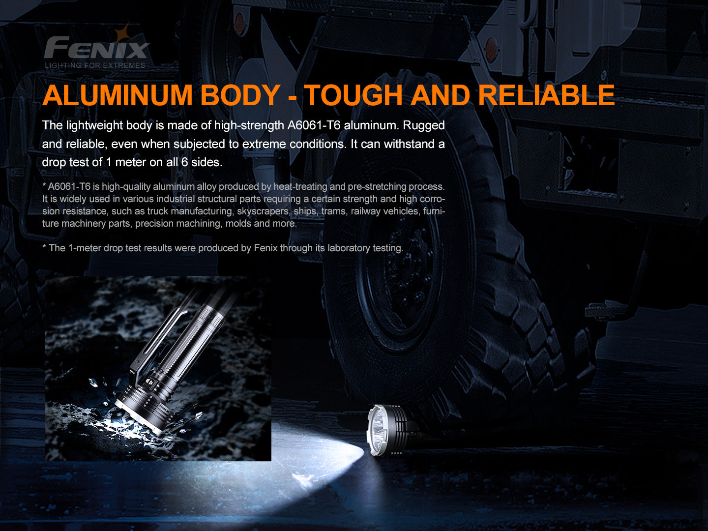 Fenix LR80R Rechargeable Searchlight Flashlight - 18,000 Lumens
