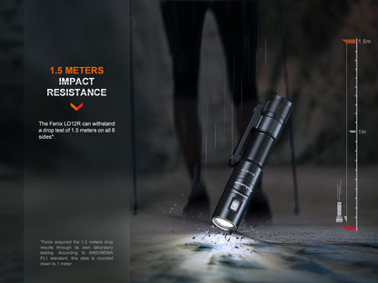 Fenix LD12R Dual Light Sources USB-C Rechargeable Compact Flashlight