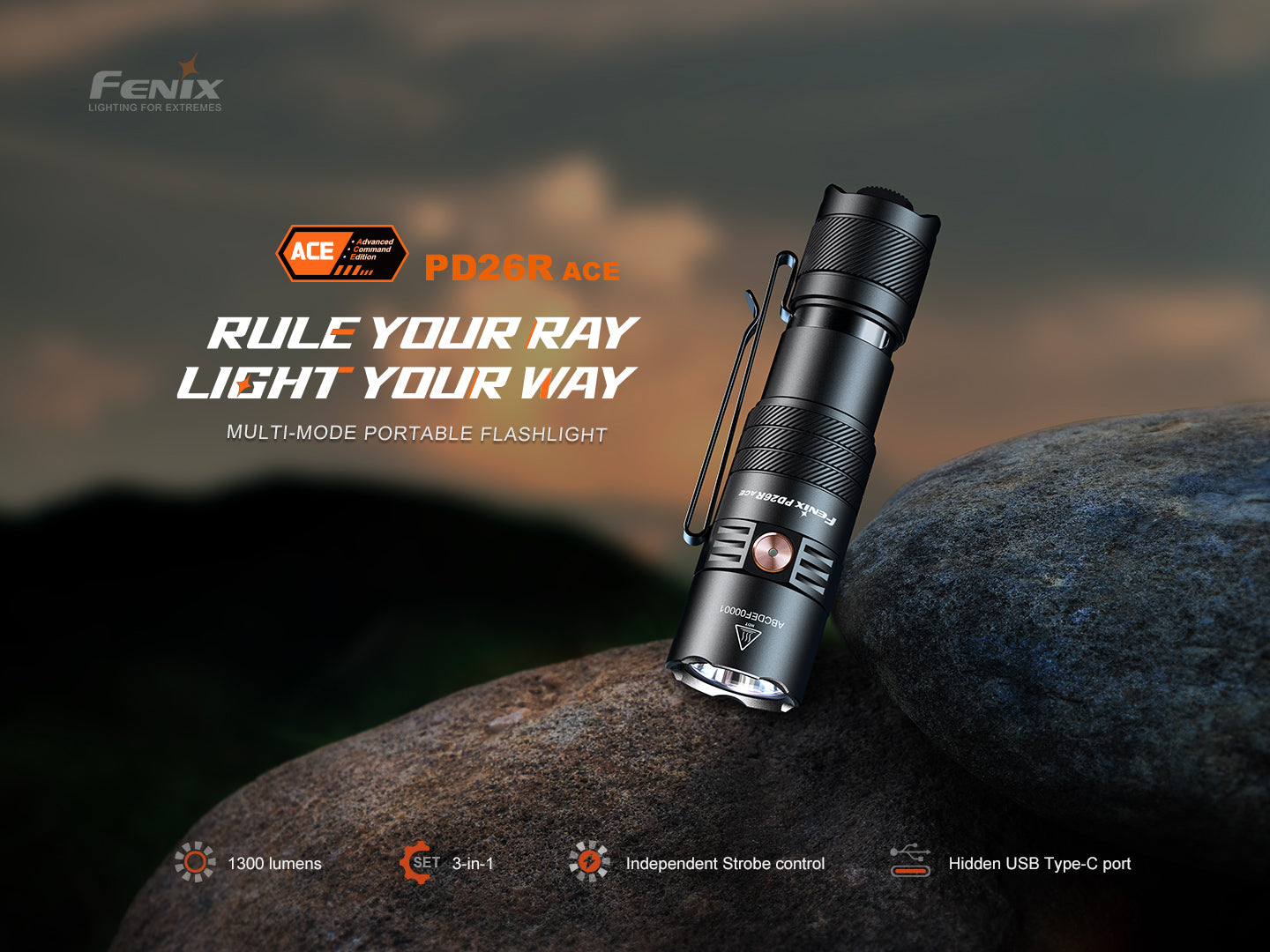 Fenix PD26R Ace Compact Rechargeable Flashlight