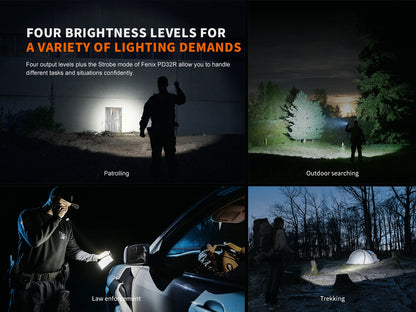 Fenix PD32R Rechargeable Silent Switch Tactical Flashlight
