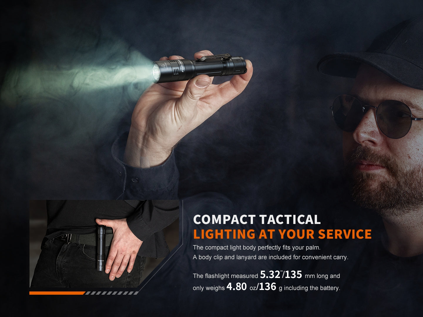 Fenix PD32R Rechargeable Silent Switch Tactical Flashlight