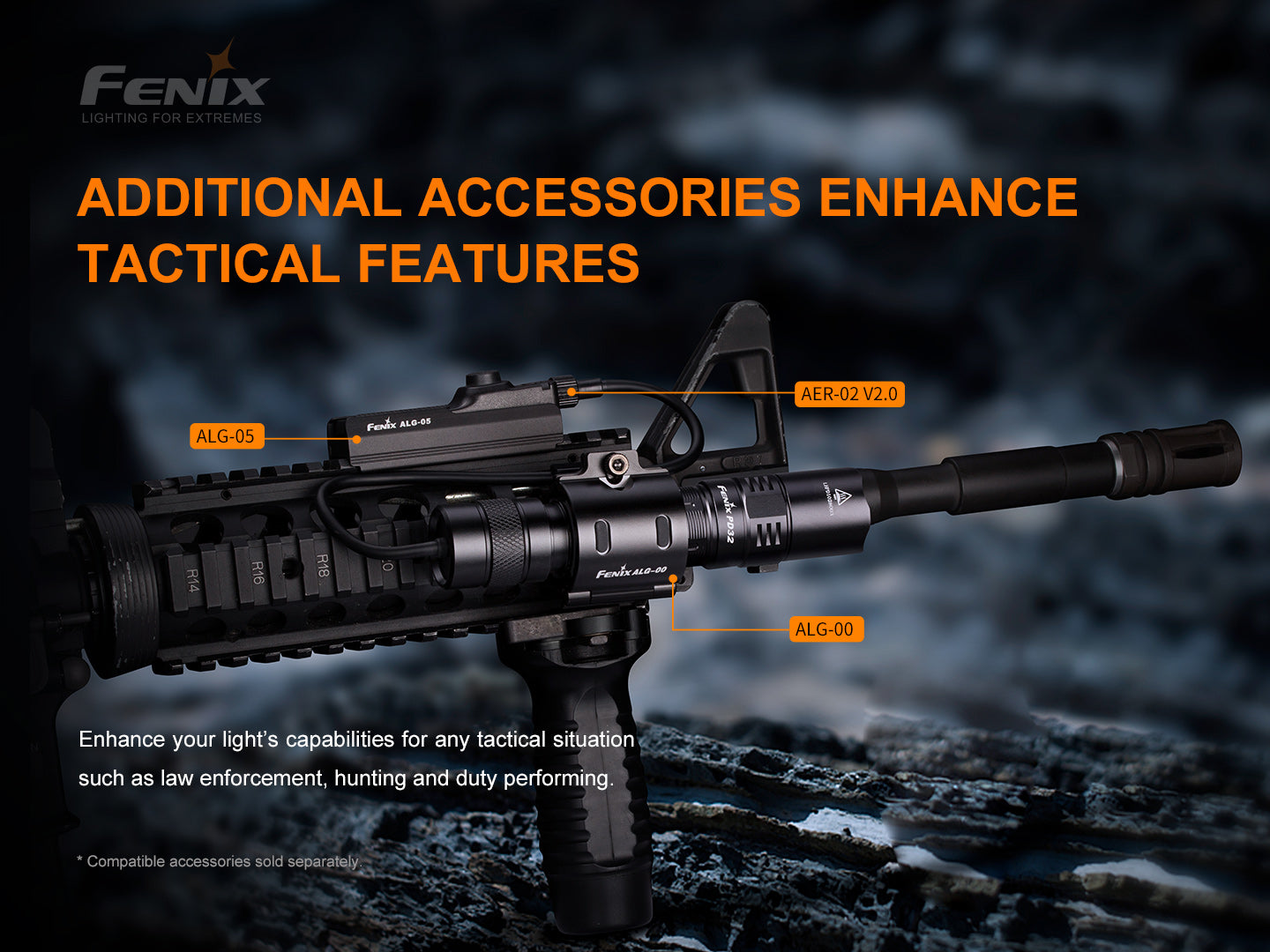 Fenix PD32 V2 Compact Rechargeable Flashlight 395 Meters - 1,200 Lumens