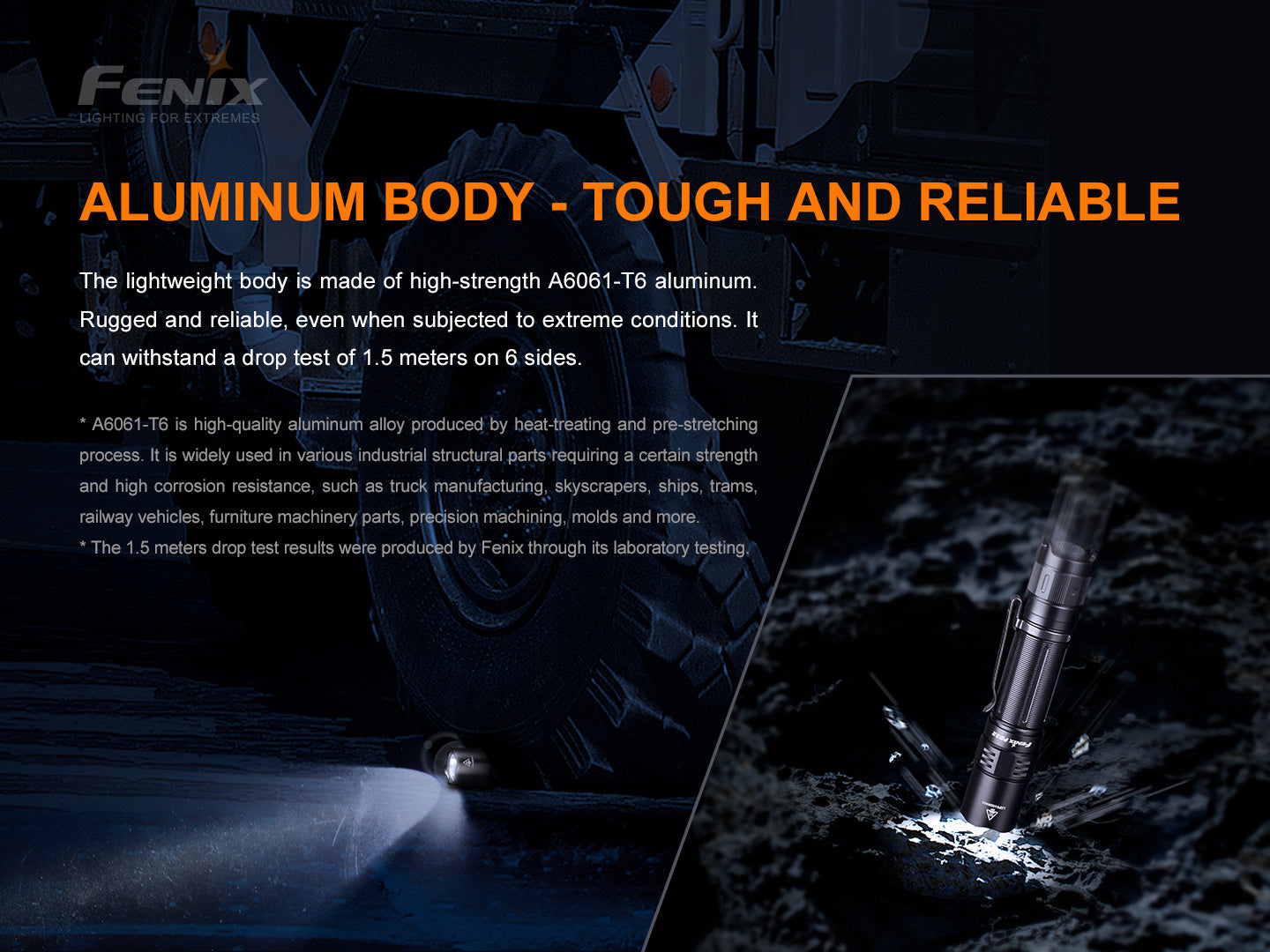 Fenix PD32 V2 Compact Rechargeable Flashlight 395 Meters - 1,200 Lumens