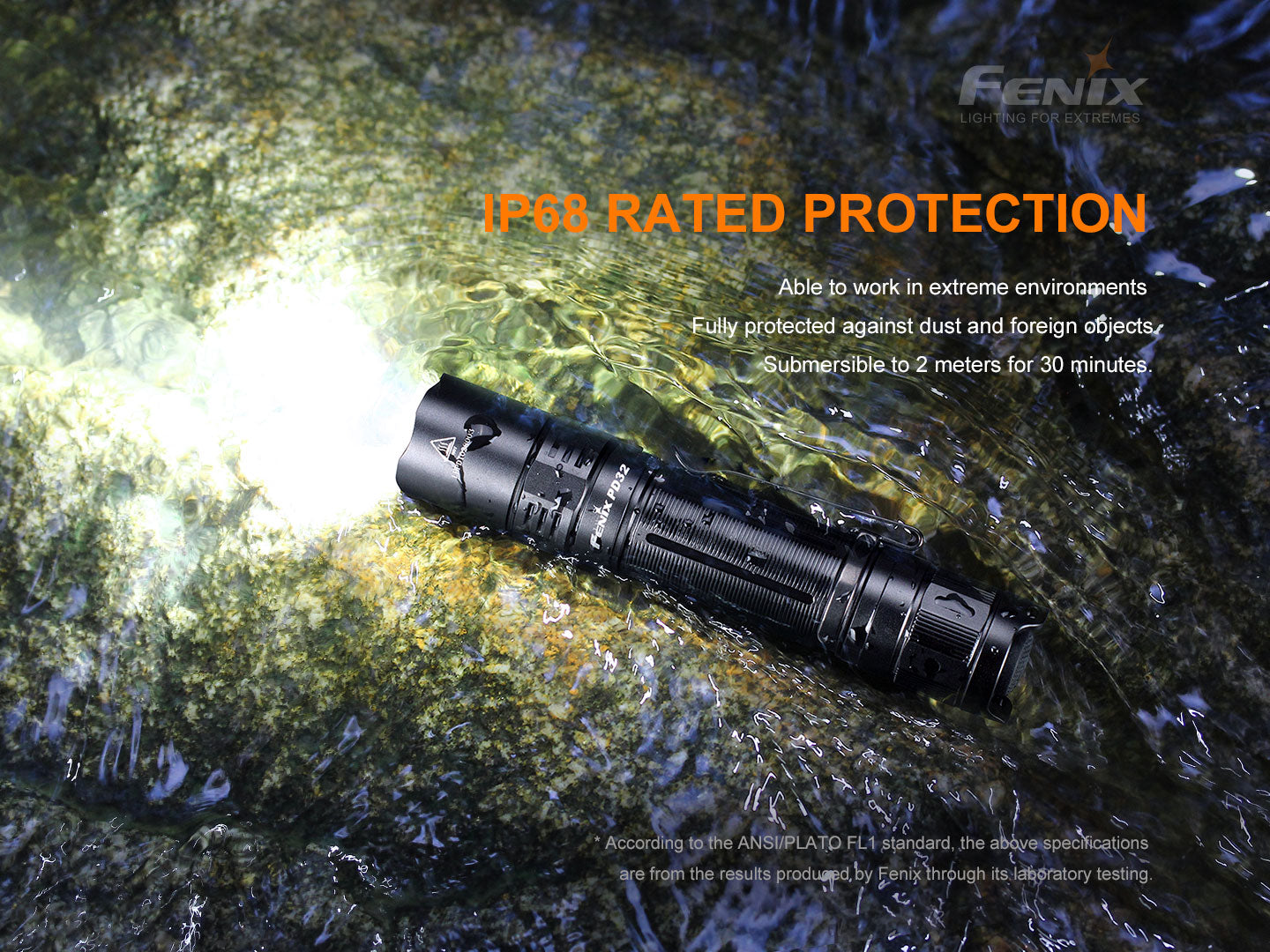 Fenix PD32 V2 Compact Rechargeable Flashlight 395 Meters - 1,200 Lumens