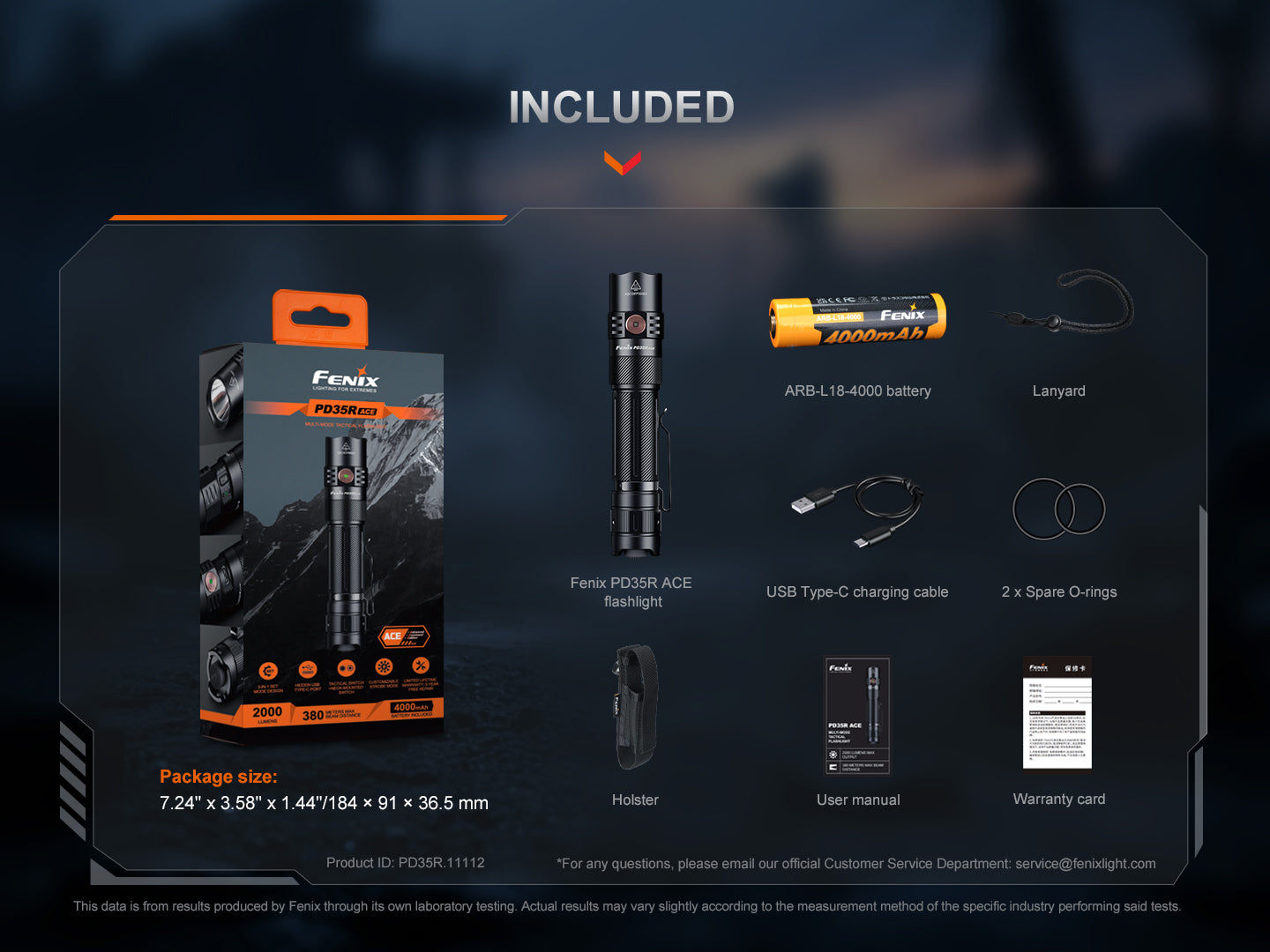 Fenix PD35R ACE Multi-Mode Tactical Flashlight