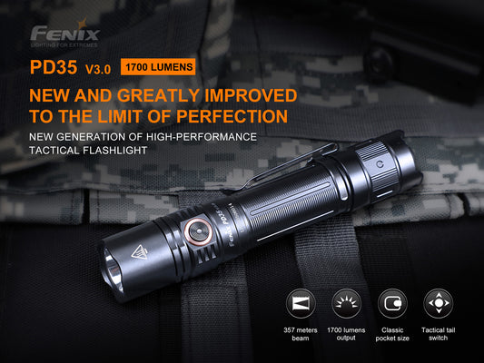 Fenix PD35 V3 Tactical Flashlight - 1,700 Lumens