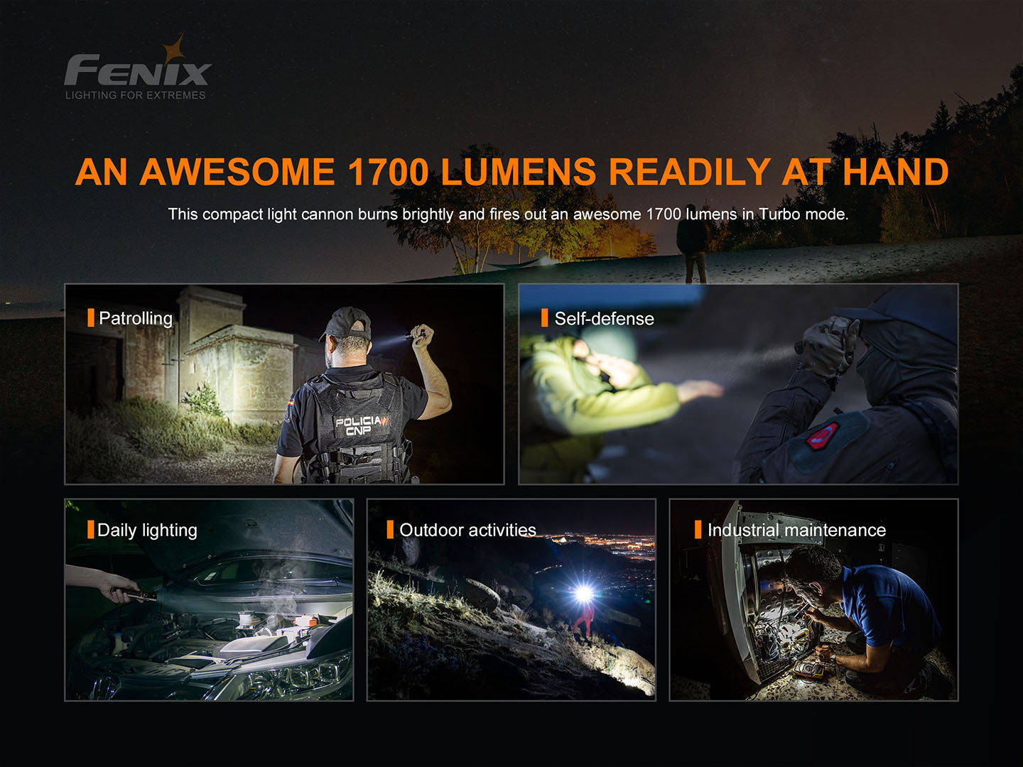 Fenix PD35 V3 Tactical Flashlight - 1,700 Lumens