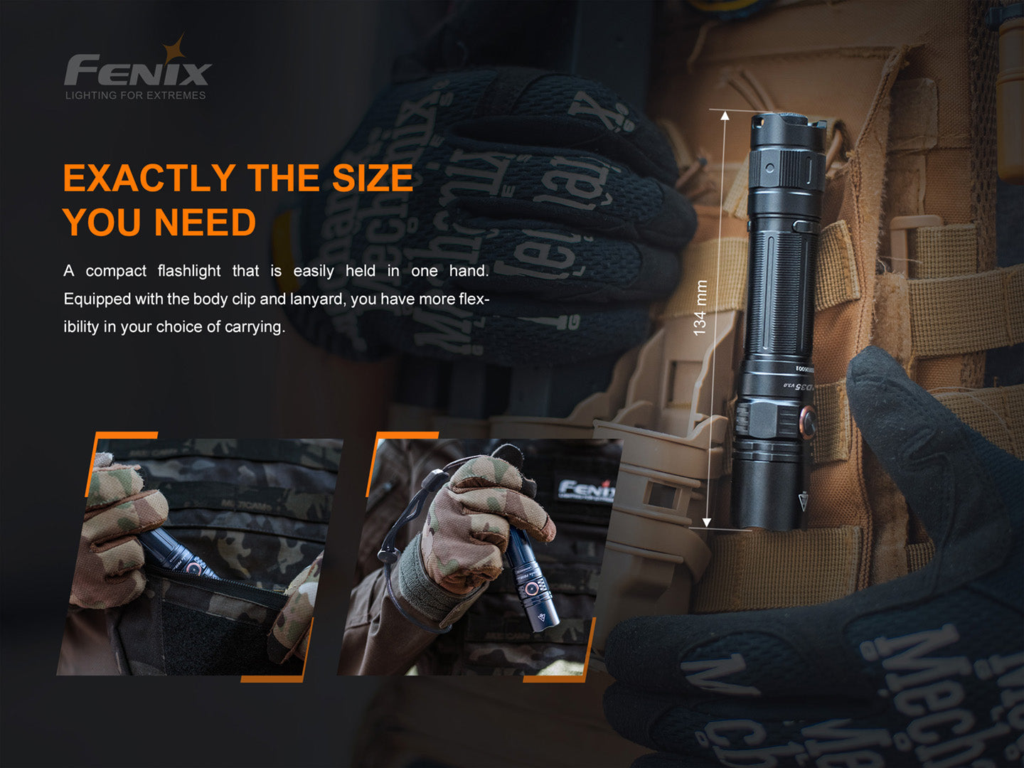 Fenix PD35 V3 Tactical Flashlight - 1,700 Lumens