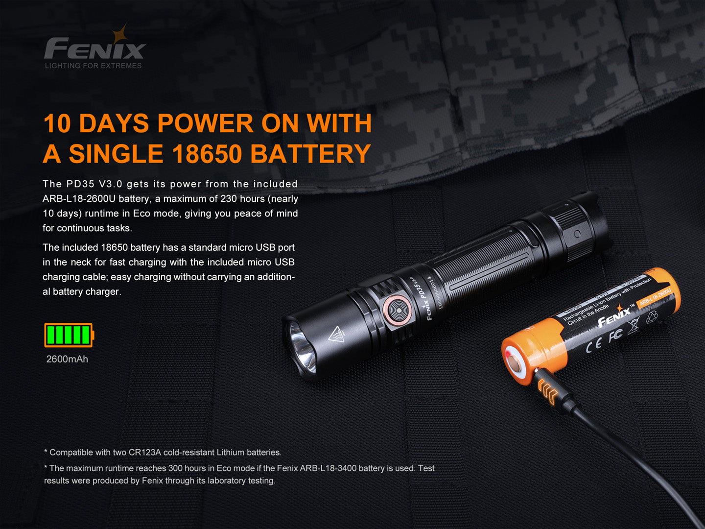 Fenix PD35 V3 Tactical Flashlight - 1,700 Lumens
