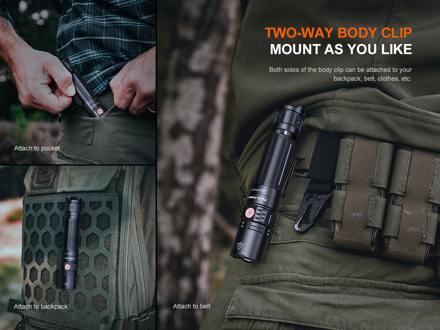 Fenix PD36R V2 Compact Rechargeable Tactical Flashlight