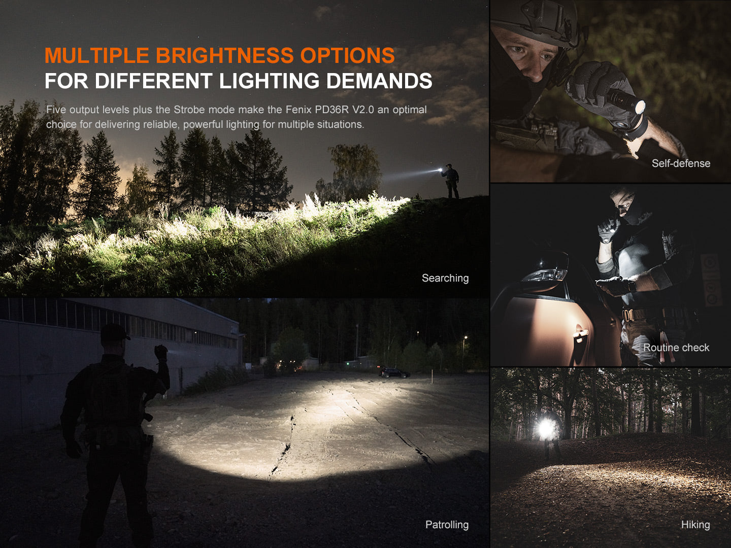 Fenix PD36R V2 Compact Rechargeable Tactical Flashlight