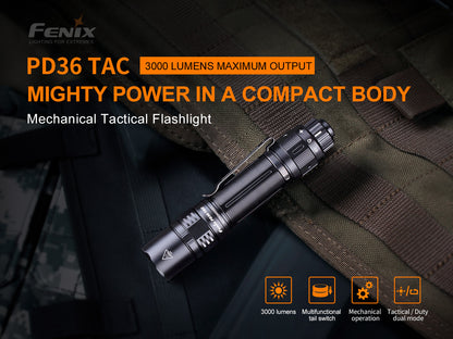 Fenix PD36 TAC Tactical Flashlight 3,000 Lumens