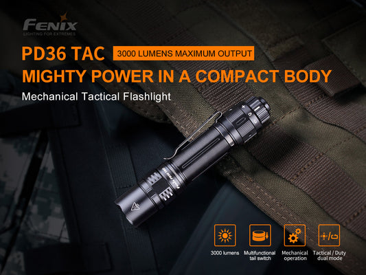 Fenix PD36 TAC Tactical Flashlight 3,000 Lumens