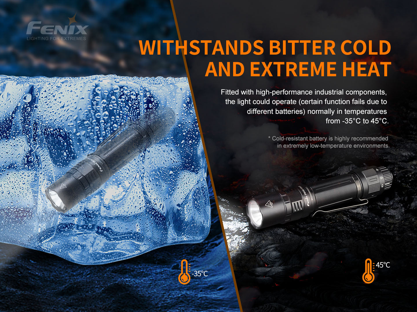 Fenix PD36 TAC Tactical Flashlight 3,000 Lumens