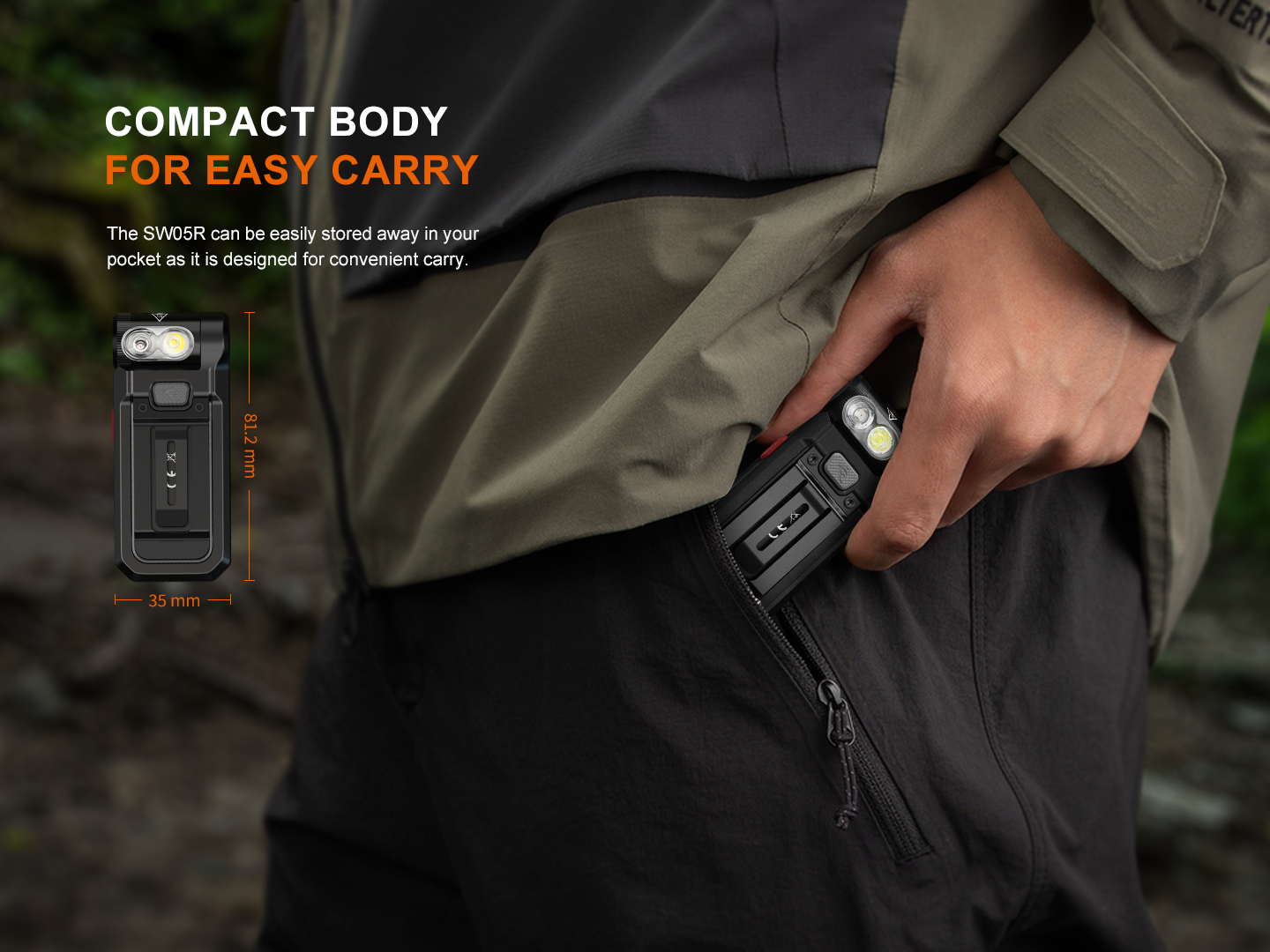 Fenix SW05R-Red Multi-Purpose Clip-On Flashlight with Red Light