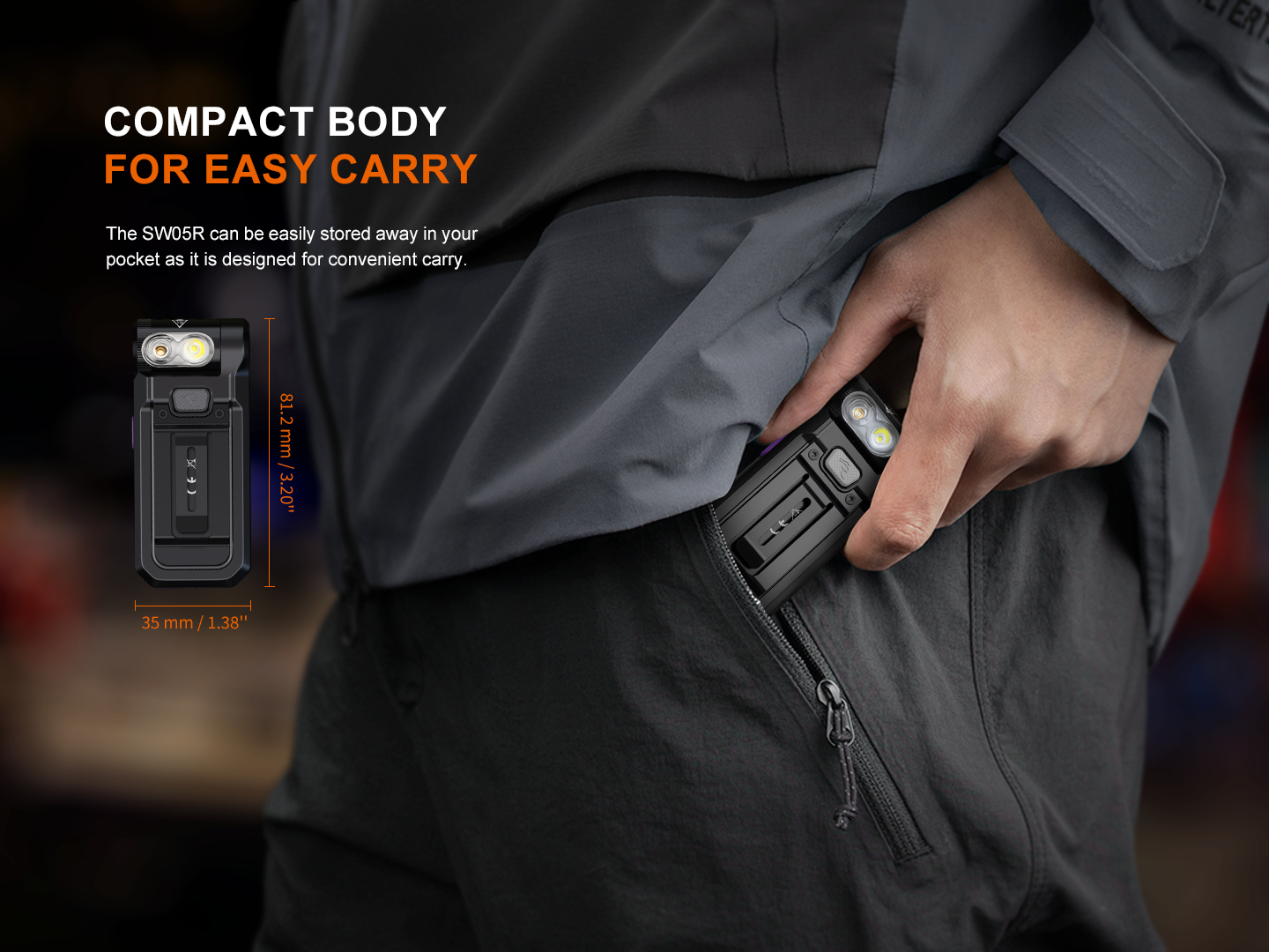 Fenix SW05R-UV Multi-Purpose Clip-On Flashlight with 1500 mW UV Light