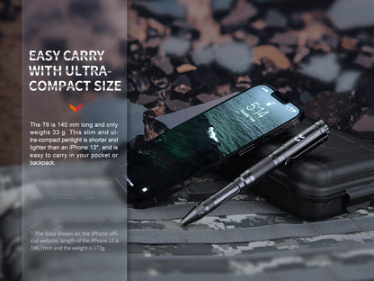 Fenix T6 Tactical USB-C Rechargeable Penlight