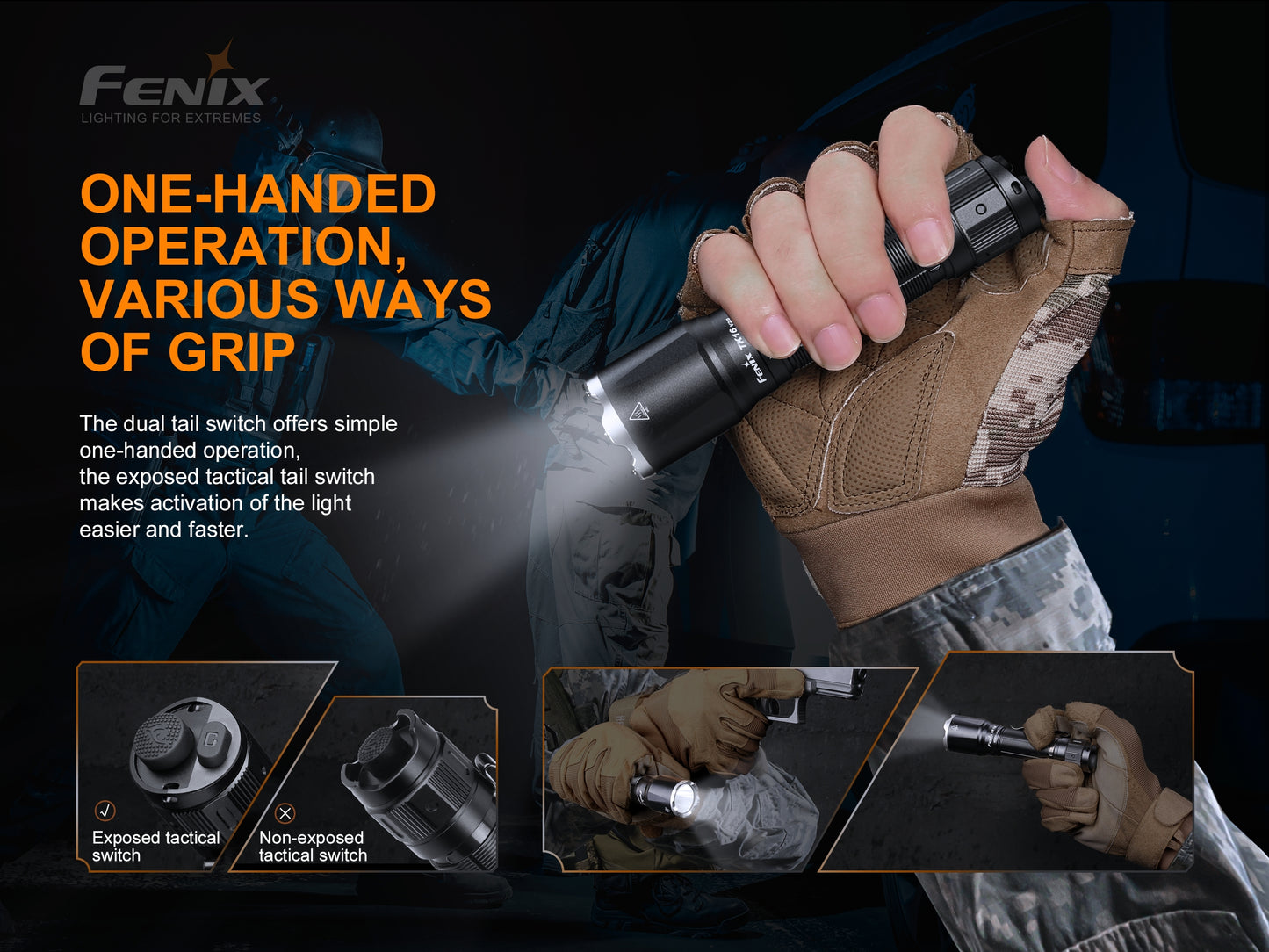 Fenix TK16 V2 Tactical Flashlight With Strobe Ready - 3,100 Lumens